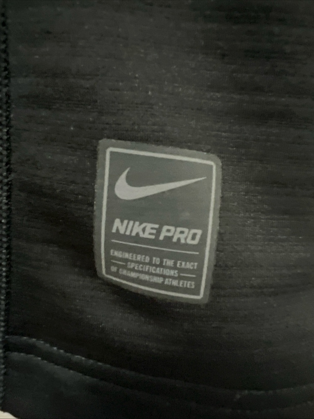Nike Pro Dri-FIT Mens Hyperwarm Fitted Mock Neck Long Sleeve Shirt Black Sz S - Picture 2 of 5
